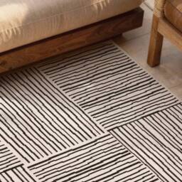 THE RUGS Ted Baker Nightingale Reversible Checkered Rug Indoor Outdoor in Black - Size: 160 cm x 230 cm - thumbnail 2