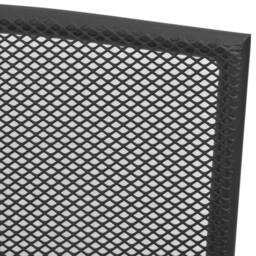 Berkfield Home Stackable Garden Chair Set 5 pcs Anthracite Powder-coated Steel in Black - thumbnail 6