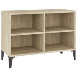 Berkfield Home TV Cabinet with Metal Legs Sonoma Oak 69.5x30x50 cm in Brown - thumbnail 2