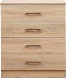 Harmin Sonoma Oak 4 Drawer Chest Bedroom Unit with Premium Handles in Brown - thumbnail 3