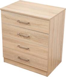 Harmin Sonoma Oak 4 Drawer Chest Bedroom Unit with Premium Handles in Brown - thumbnail 5