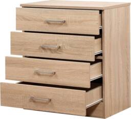 Harmin Sonoma Oak 4 Drawer Chest Bedroom Unit with Premium Handles in Brown - thumbnail 2