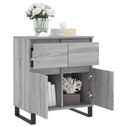 Berkfield Home Sideboard Grey Sonoma 60x35x70 cm Engineered Wood - Size: 60 x 35 x 70 cm - thumbnail 4