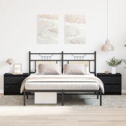 Berkfield Home Nightstands 2 pack Black Oak 50x40x43.5 cm Made from Engineered Wood - thumbnail 1