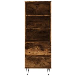 Berkfield Home Highboard Smoked Oak 40x36x110 cm Engineered Wood in Brown - Size: 40 x 36 x 110 cm - thumbnail 5