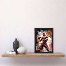 Artery8 Wall Art Print The Contender Boxing Heavyweight Champion Of The World Action Artwork Man Cave Art Framed in Brown - Size: A4 - thumbnail 4