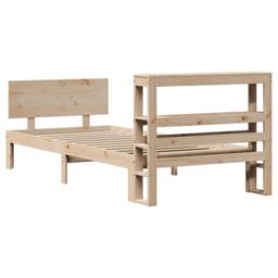 Berkfield Home Bed Frame with Headboard without Mattress 90x200 cm in Light Brown - thumbnail 6