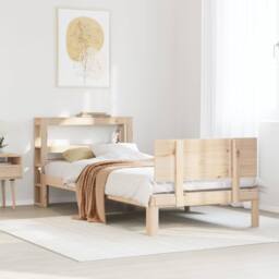 Berkfield Home Bed Frame with Headboard without Mattress 90x200 cm in Light Brown - thumbnail 2