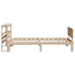 Berkfield Home Bed Frame with Headboard without Mattress 90x200 cm in Light Brown - thumbnail 5