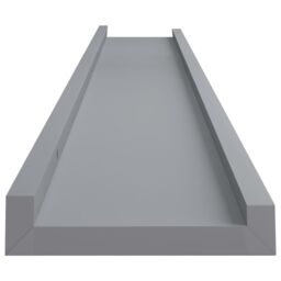 Berkfield Home Picture Frame Ledge Shelves 2 pcs Grey 80x9x3 cm MDF - Size: 80 x 9 x 3 cm - thumbnail 5