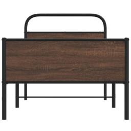 Berkfield Home Bed Frame without Mattress 100x200 cm Brown Oak Engineered Wood - thumbnail 5