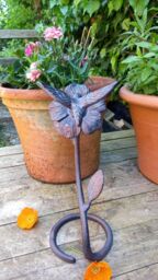 Inspirational Gifting Hummingbird Garden Sculpture Statue Ornament Decor in Bronze - thumbnail 2