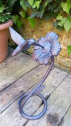 Inspirational Gifting Hummingbird Garden Sculpture Statue Ornament Decor in Bronze - thumbnail 7