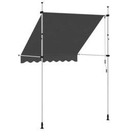 Berkfield Home Manual Retractable Awning 200 cm Anthracite in Charcoal - thumbnail 5