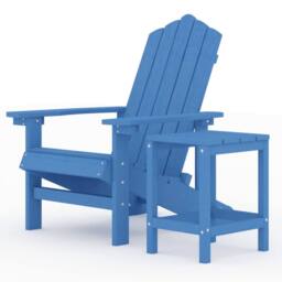 Berkfield Home Garden Adirondack Chair with Table HDPE Aqua Blue - thumbnail 2