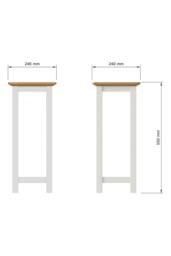 FWStyle Painted Linen Tall Side Table Ready Assembled in Nude - thumbnail 6