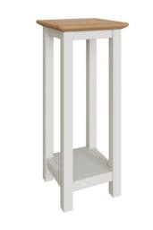 FWStyle Painted Linen Tall Side Table Ready Assembled in Nude - thumbnail 4
