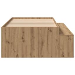 Berkfield Home Storage Bed Frame Artisan Oak 90x200 cm in Brown - thumbnail 7