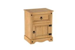 Birlea Pair of Corona Large 1 Drawer Bedside Cabinet Bedside Mexican Chest in Natural - thumbnail 7