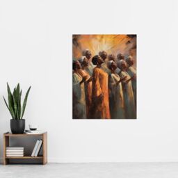 "Artery8 African Country Gospel Choir Music Artwork Extra Large XL Wall Art Poster Print - Size: W24"" x H32""" - thumbnail 4