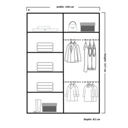 Sliding Wardrobes 4U Curved Mirror Sliding Door Wardrobe 180cm X 217cm in Black - Size: 180 cm X 217 cm - thumbnail 2