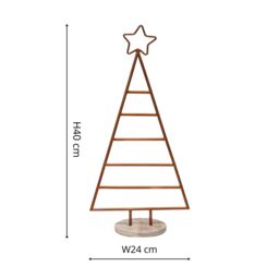 Ivyline Copper Christmas Tree with Star Iron H71Cm W35Cm D15Cm - Premium Quality - On Trend Design - thumbnail 5