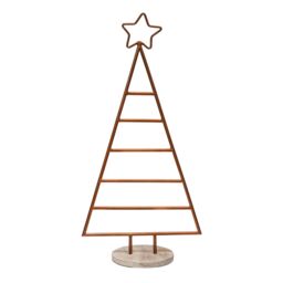 Ivyline Copper Christmas Tree with Star Iron H71Cm W35Cm D15Cm - Premium Quality - On Trend Design - thumbnail 2