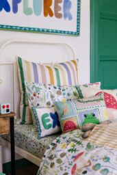 Wee Blue Bell 'Garden Explorer' Fitted Sheet in Green - Size: Single - thumbnail 3