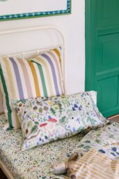 Wee Blue Bell 'Garden Explorer' Fitted Sheet in Green - Size: Single - thumbnail 4