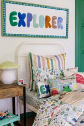 Wee Blue Bell 'Garden Explorer' Fitted Sheet in Green - Size: Single - thumbnail 1