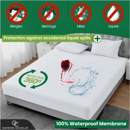 GAVENO CAVAILIA Encasement Mattress Protector in White - Size: Super King - thumbnail 4