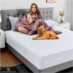 GAVENO CAVAILIA Encasement Mattress Protector in White - Size: Super King - thumbnail 3