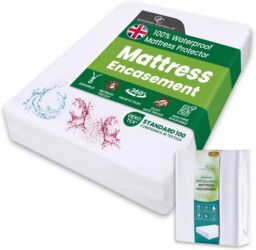 GAVENO CAVAILIA Encasement Mattress Protector in White - Size: Super King