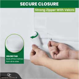 GAVENO CAVAILIA Encasement Mattress Protector in White - Size: Super King - thumbnail 2