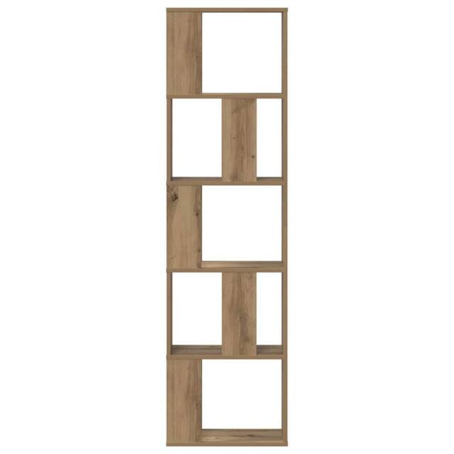 Berkfield Home Decorative Bookcase 5-Tier Artisian Oak 45x23.5x162.5 cm Engineer in Brown - image 1