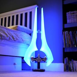 Menkind Halo Energy Sword Lamp Iconic LED Mood Light Remote Control in Black - thumbnail 1