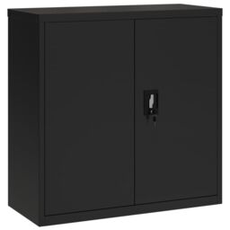 Berkfield Home File Cabinet Black 90x40x90 cm Steel - Size: 90 x 40 x 90 cm - thumbnail 2
