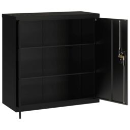 Berkfield Home File Cabinet Black 90x40x90 cm Steel - Size: 90 x 40 x 90 cm - thumbnail 4