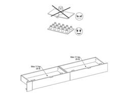 Vente-unique Bed With 2 Drawers 160 X 200 Cm - Natural & Gloss White - VELONA in Light Oak - Size: Double - thumbnail 6