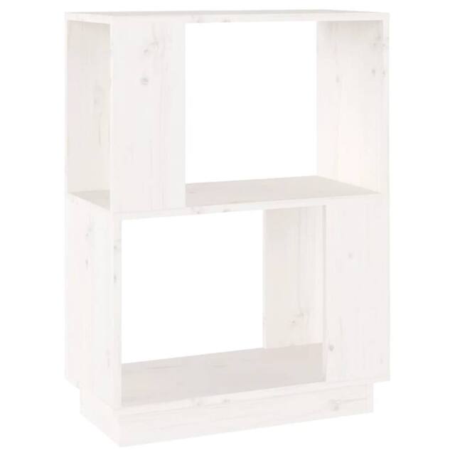Berkfield Home Book Cabinet/Room Divider White 51x25x70 cm Solid Wood Pine - Size: 51 x 25 x 70 cm - image 1