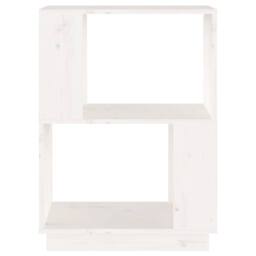 Berkfield Home Book Cabinet/Room Divider White 51x25x70 cm Solid Wood Pine - Size: 51 x 25 x 70 cm - thumbnail 5
