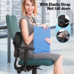 Nordara Memory Foam Lumbar Support Pillow for Car & Travel in Black - thumbnail 5