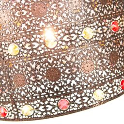 Happy Homewares Antique Acrylic Gem Moroccan Style Chandelier Pendant Light Shade in Bronze - thumbnail 3