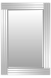 MirrorOutlet Oakley All Glass Triple Edge Bevelled Wall Mirror 100 x 70 CM in Silver - Size: 1 Pack - thumbnail 3