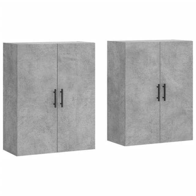 Berkfield Home Wall Mounted Cabinets 2 pcs Concrete Grey 69.5x34x90 cm - image 1