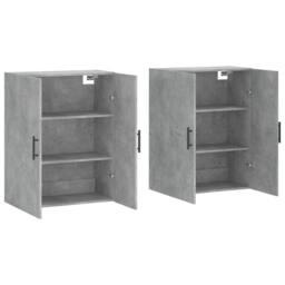 Berkfield Home Wall Mounted Cabinets 2 pcs Concrete Grey 69.5x34x90 cm - thumbnail 4