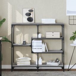 Berkfield Home Console Table Grey Sonoma 103x32x95 cm Engineered Wood - Size: 103 x 32 x 95 cm - thumbnail 1