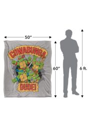 Teenage Mutant Ninja Turtles TMNT Cowabunga Dude Silky Touch Super Soft Throw Blanket 152 X 127 cm in White - thumbnail 5