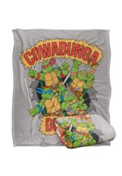 Teenage Mutant Ninja Turtles TMNT Cowabunga Dude Silky Touch Super Soft Throw Blanket 152 X 127 cm in White - thumbnail 2