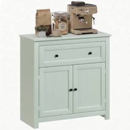 HOMCOM Sideboard, Kitchen Storage Cabinet w/ Adjustable Shelf, Drawer in Green - thumbnail 2